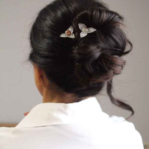 Horquillas de Cristal y Flor Glass